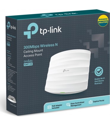 TP-LINK 300Mbps Wireless N Ceiling Mount Access Point EAP110, Ver. 4.0