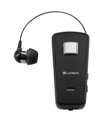 Lamtech LAM000476 In-ear Bluetooth Handsfree Ακουστικό Πέτου Μαύρο