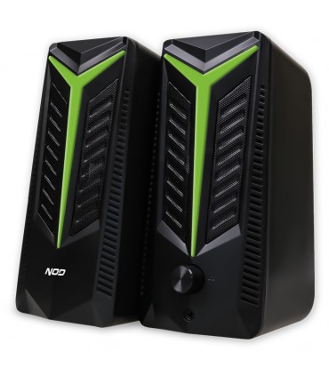 NOD Aurora 2.0 RGB Ηχεία Υπολογιστή 2.0 με RGB Φωτισμό και Ισχύ 16W σε Μαύρο Χρώμα