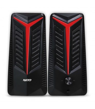 NOD Aurora 2.0 RGB Ηχεία Υπολογιστή 2.0 με RGB Φωτισμό και Ισχύ 16W σε Μαύρο Χρώμα