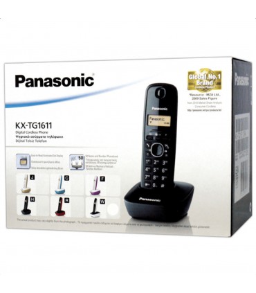 Panasonic KX-TG1611 Ασύρματο Τηλέφωνο Μαύρο