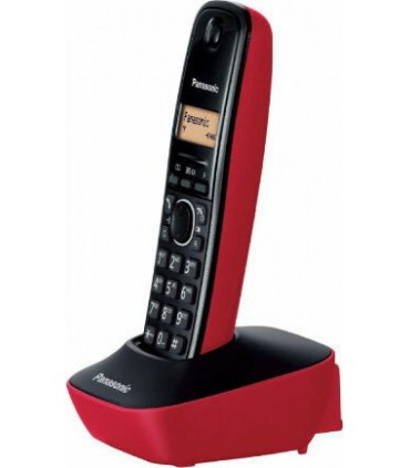 Panasonic KX-TG1611 Ασύρματο Τηλέφωνο Μαύρο/Κόκκινο