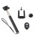 Lamtech 3in1 Selfie Stick με Bluetooth / Τηλεχειριστήριο Μαύρο