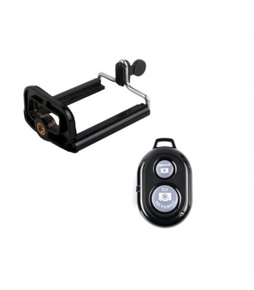 Lamtech 3in1 Selfie Stick με Bluetooth / Τηλεχειριστήριο Μαύρο
