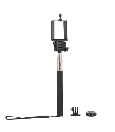 Lamtech 3in1 Selfie Stick με Bluetooth / Τηλεχειριστήριο Μαύρο