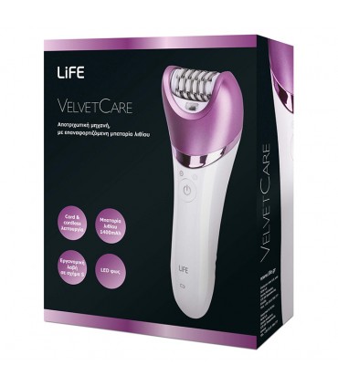 Life Velvet Care Αποτριχωτική Μηχανή Epilator για Σώμα 221-0115