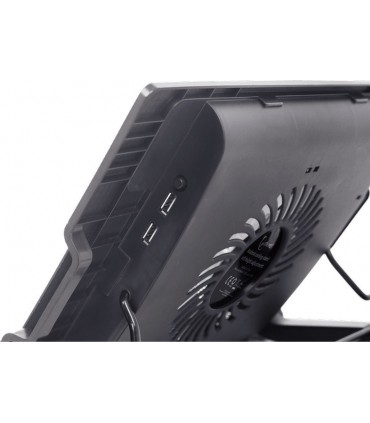 Gembird Cooling Pad για Laptop έως 17" με 1 Ανεμιστήρα και Φωτισμό (NBS-1F17T-01)