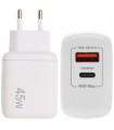 Lamtech Φορτιστής Χωρίς Καλώδιο με Θύρα USB-A και Θύρα USB-C 45W Power Delivery / Quick Charge 3.0 Μαύρος (LAM023541)
