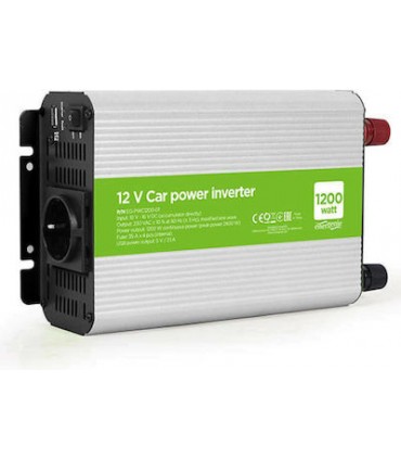 Energenie Inverter Αυτοκινήτου 1200W για Μετατροπή 12V DC σε 230V AC με 1xUSB