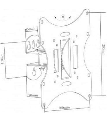 Bracket LCD1053 Βάση Τηλεόρασης Τοίχου έως 42" και 30kg
