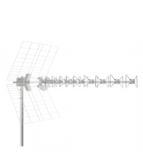 ΚΕΡΑΙΑ FRACARRO UHF LTE 5G (21-48) CHANNEL 10 ΣΤΟΙΧΕΙΩΝ 15dbi