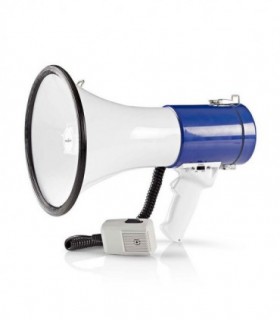 NEDIS MEPH200WT Megaphone 25 W 1500 m Range Detachable Microphone White/Blue