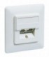 50972 CAT 5e DUP WHITE FLUSH MOUNT ΤΟΙΧΟΥ