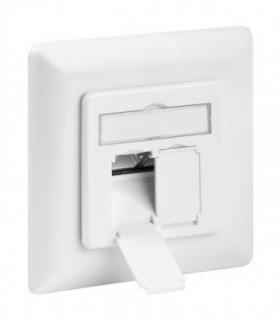 68721 CAT 6a WALL PLATE FLUSH MOUNTING WHITE