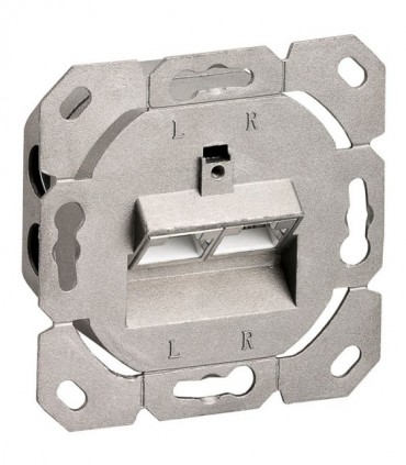 68721 CAT 6a WALL PLATE FLUSH MOUNTING WHITE