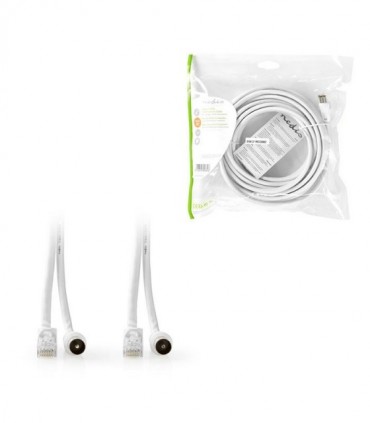 NEDIS CSGP4500WT50 Coax/CAT6 Combination Cable With Connectors 5.0 m