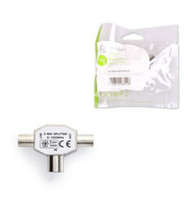 NEDIS CSGP40951ME Coax Splitter IEC (Coax) Male-2x IEC (Coax) Female, Metal