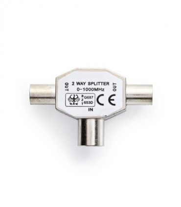 NEDIS CSGP40951ME Coax Splitter IEC (Coax) Male-2x IEC (Coax) Female, Metal