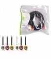 NEDIS CVGP24300BK100 Composite Video Cable 3x RCA Male-3x RCA Male,10 m,Black