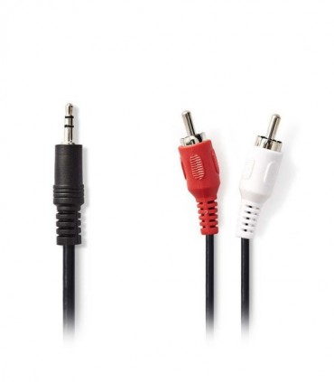 NEDIS CAGP22200BK100 Stereo Audio Cable 3.5 mm Male-2xRCA Male 10m Black