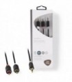 NEDIS CABW22200AT100 Stereo Audio Cable 3.5 mm Male - 2x RCA Male 10 m Anthracit