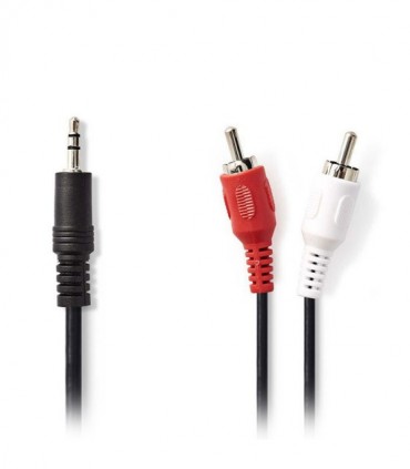 NEDIS CAGB22200BK20 Stereo Audio Cable 3.5 mm Male - 2x RCA Male 2.0 m Black