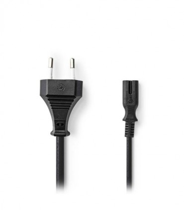 NEDIS PCGB11040BK20 Euro Power Cable Straight Euro Male - IEC-320-C7 2.00 m Blac