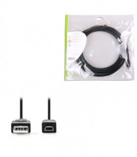 NEDIS CCGP60300BK50 USB 2.0 Cable A Male-Mini 5-pin Male,5.0 m Black