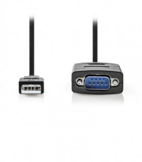 NEDIS CCGW60852BK09 Converter USB A male to RS232 male, USB 2.0,0.9 m cable