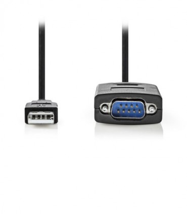 NEDIS CCGW60852BK09 Converter USB A male to RS232 male, USB 2.0,0.9 m cable