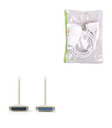 NEDIS CCGP52110IV20 RS232 Cable D-Sub 25-pin Male-D-Sub 25-pin Female 2.0m Ivory