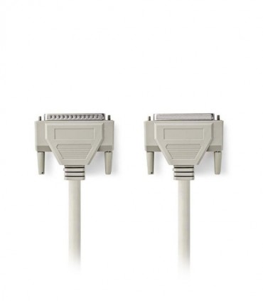 NEDIS CCGP52110IV20 RS232 Cable D-Sub 25-pin Male-D-Sub 25-pin Female 2.0m Ivory