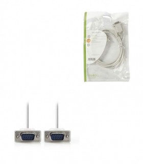 NEDIS CCGP52000IV20 Serial Cable D-Sub 9-pin Male - D-Sub 9-pin Male 2.0 m Ivory