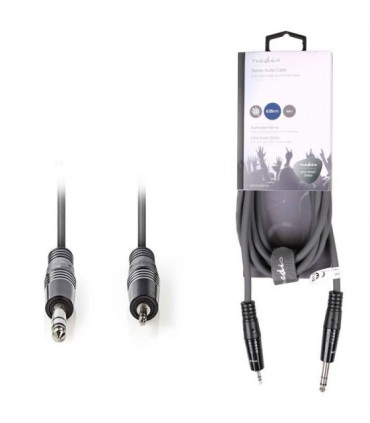 NEDIS COTH23205GY30 Stereo Audio Cable 6.35 mm Male - 3.5 mm Male 3.0m Grey