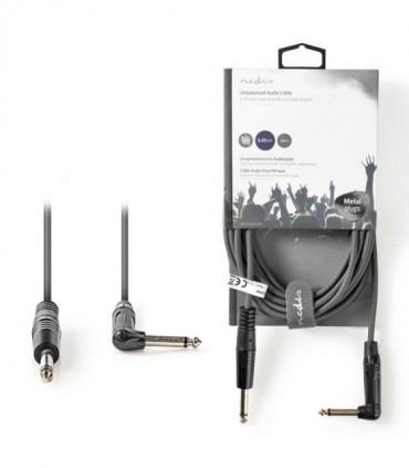 NEDIS COTH23005GY50 Unbalanced Audio Cable 6.35 mm Male - 6.35 mm Male Angle 5.0