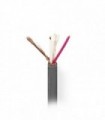 NEDIS COTR15010GY100 Microphone Cable 2x 0.23 mm² 100 m Reel Grey