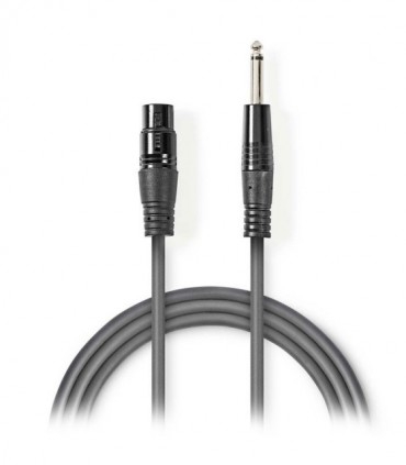 NEDIS COTG15120GY100 Unbalanced XLR Audio Cable XLR 3-pin Female - 6.35 mm Male