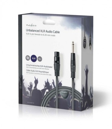 NEDIS COTG15120GY100 Unbalanced XLR Audio Cable XLR 3-pin Female - 6.35 mm Male