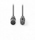 NEDIS COTG15010GY100 Balanced XLR Audio Cable XLR 3-Pin Male - XLR 3-Pin Female