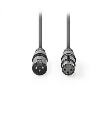 NEDIS COTG15010GY100 Balanced XLR Audio Cable XLR 3-Pin Male - XLR 3-Pin Female