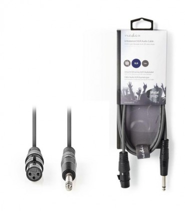NEDIS COTH15120GY15 Unbalanced XLR Audio Cable XLR 3-pin Female - 6.35 mm Male 1