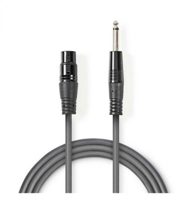 NEDIS COTH15120GY15 Unbalanced XLR Audio Cable XLR 3-pin Female - 6.35 mm Male 1