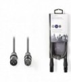 NEDIS COTH15010GY15 Balanced XLR Audio Cable XLR 3-Pin Male - XLR 3-Pin Female 1