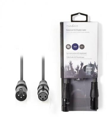 NEDIS COTH15010GY05 Balanced XLR Audio Cable XLR 3-Pin Male - XLR 3-Pin Female