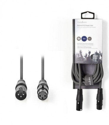 NEDIS COTH15010GY30 Balanced XLR Audio Cable XLR 3-Pin Male - XLR 3-Pin Female 3