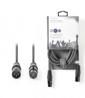 NEDIS COTH15010GY50 Balanced XLR Audio Cable XLR 3-Pin Male - XLR 3-Pin Female 5