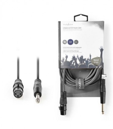 NEDIS COTH15120GY50 Unbalanced XLR Audio Cable XLR 3-pin Female - 6.35 mm Male 5