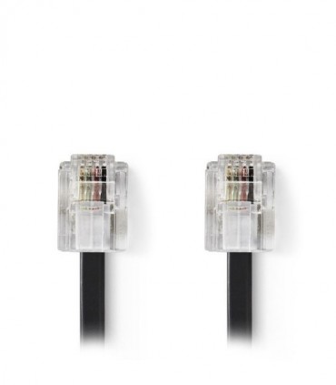 NEDIS TCGP90200BK100 Telecom Cable RJ11 Male - RJ11 Male 10.0 m Black
