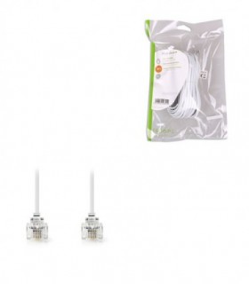 NEDIS TCGP90200WT100 Telecom Cable RJ11 Male - RJ11 Male 10.0 m White