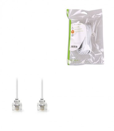 NEDIS TCGP90200WT100 Telecom Cable RJ11 Male - RJ11 Male 10.0 m White